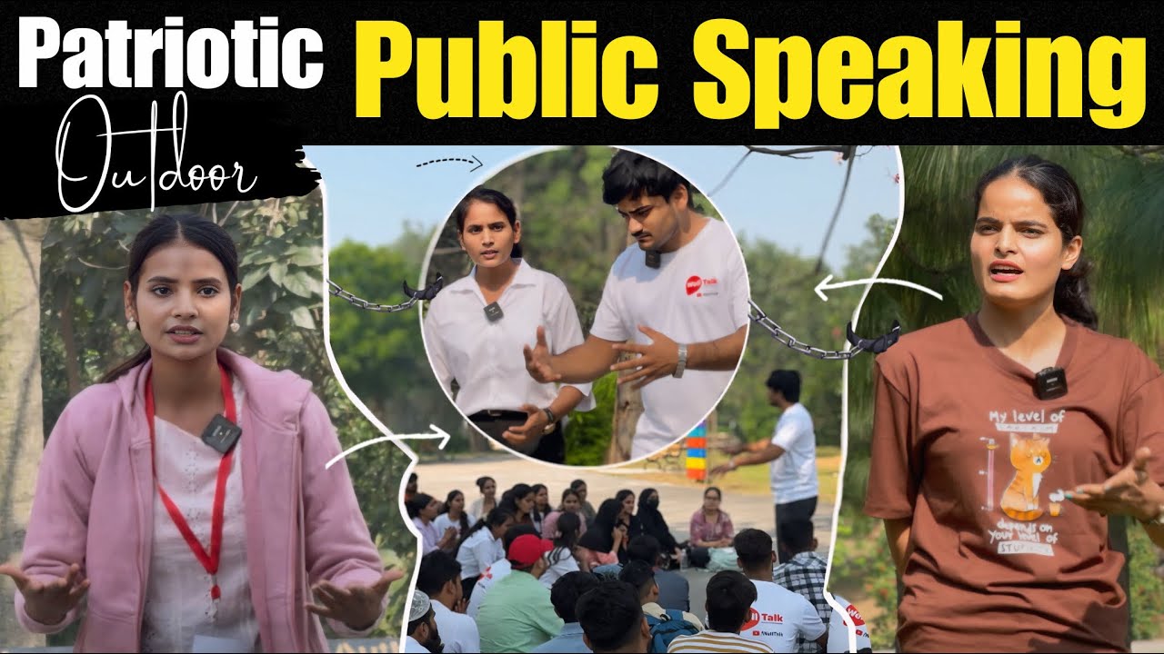 Outdoor Patriotic Public speaking | outdoor confidence Building activity | Training by Kaif sir 