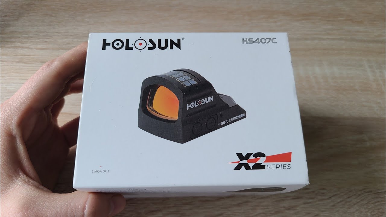 Распаковка пистолетного коллиматорного прицела Holosun HS407C-X2 RED Dot