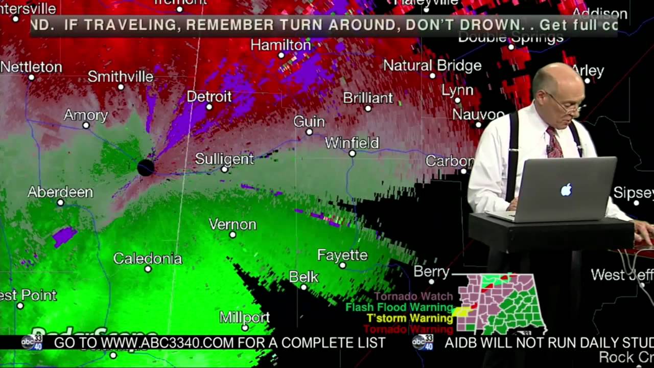 April 28, 2014 Tornado Coverage/ABC 33/40  5:30-6:00 pm