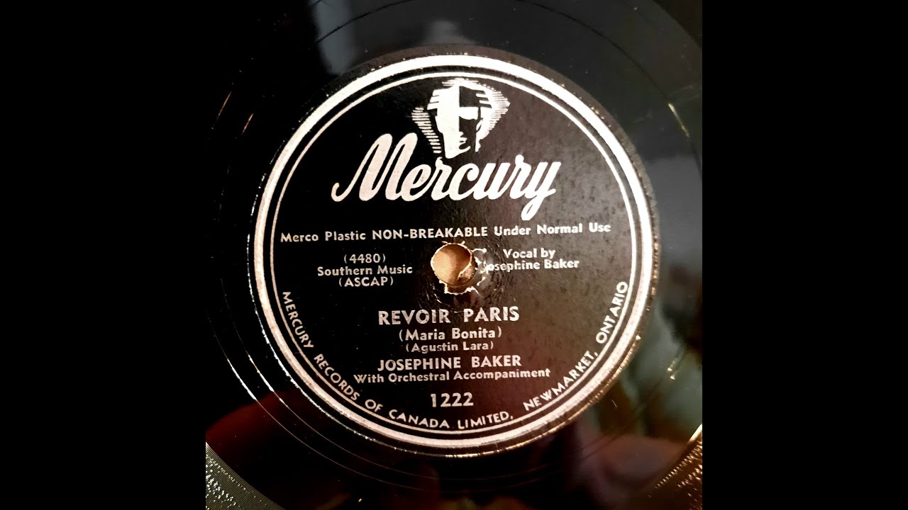JOSEPHINE BAKER – REVOIR PARIS - Mercury 1222  (1949)