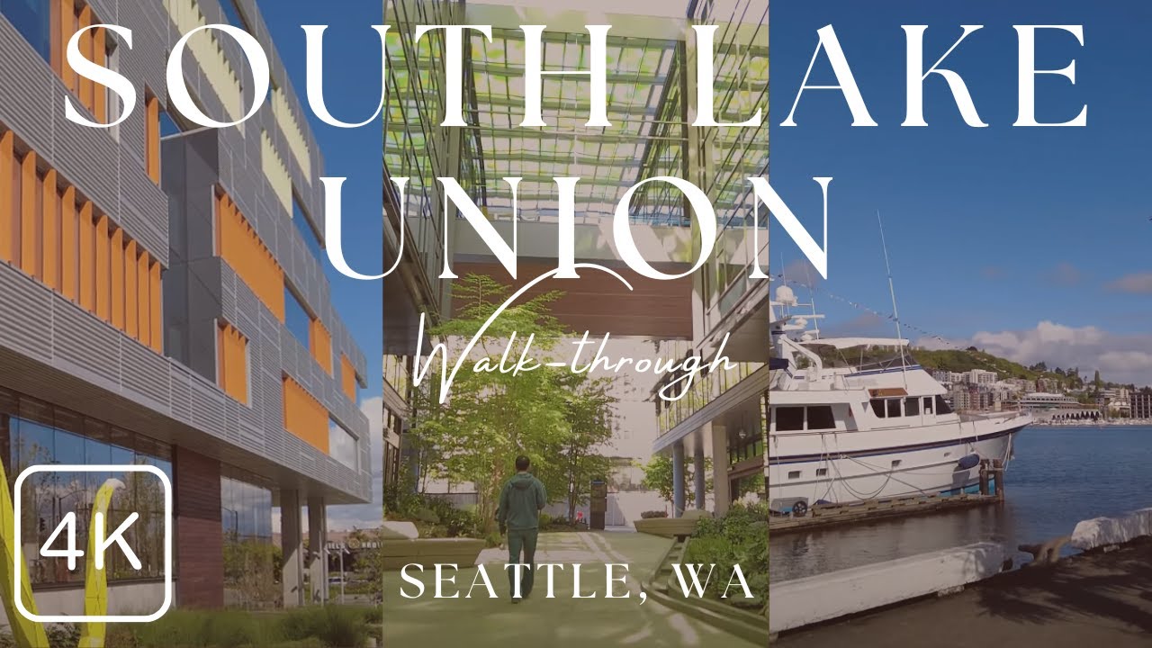 Walking Tour of South Lake Union in Downtown Seattle, WA USA, Amazon Campus, Google 2021