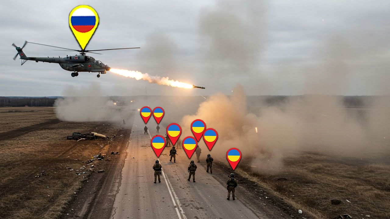Russian Ka-52 Targets Advancing Ukrainian Troops—Precision Strike Changes the Battle!
