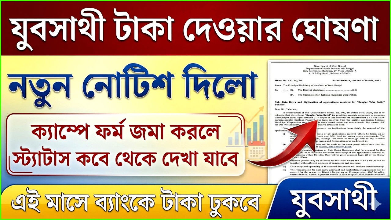 যুবসাথী  অফলাইনে জমা দেওয়া ফর্মের স্ট্যাটাস চেক করার নিয়মগুলো কী কী? -যুবসাথী প্রকল্প  নতুন আপডেট