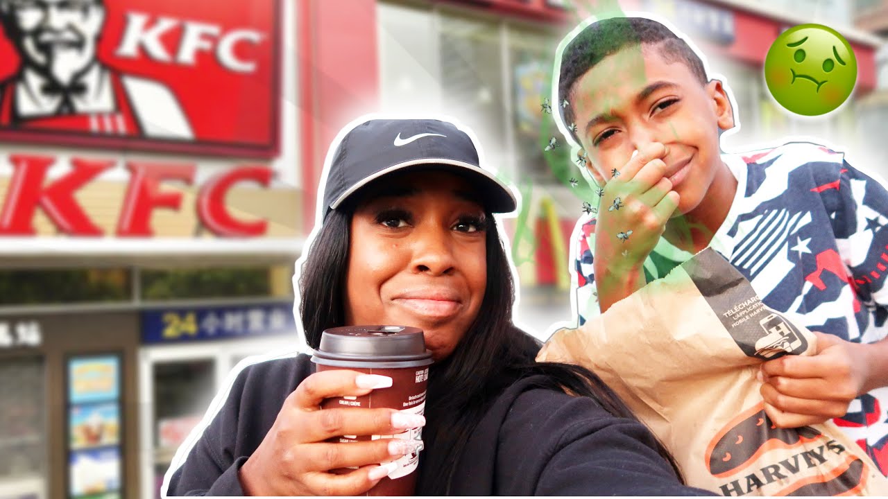 LETTING the Person In FRONT OF US decide what WE EAT for 24 HOURS!!