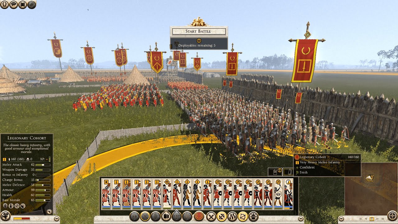 Rome 2: How 2651 Romans Defend Against Germanic Cimbri 3720 Huge In Numbers Do Number Win Battles ?