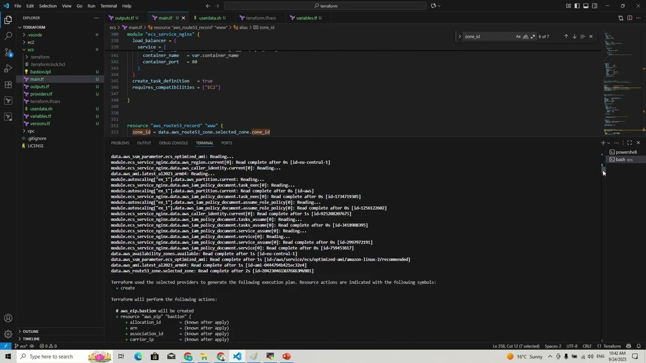 Create ECS Cluster with terraform