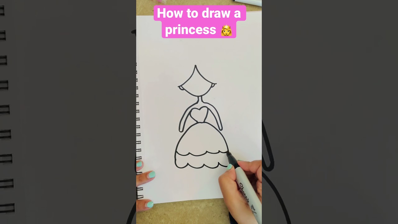 How to draw a princess girl| learn step by step drawing tutorial #shorts #thisyear #drawing #girl