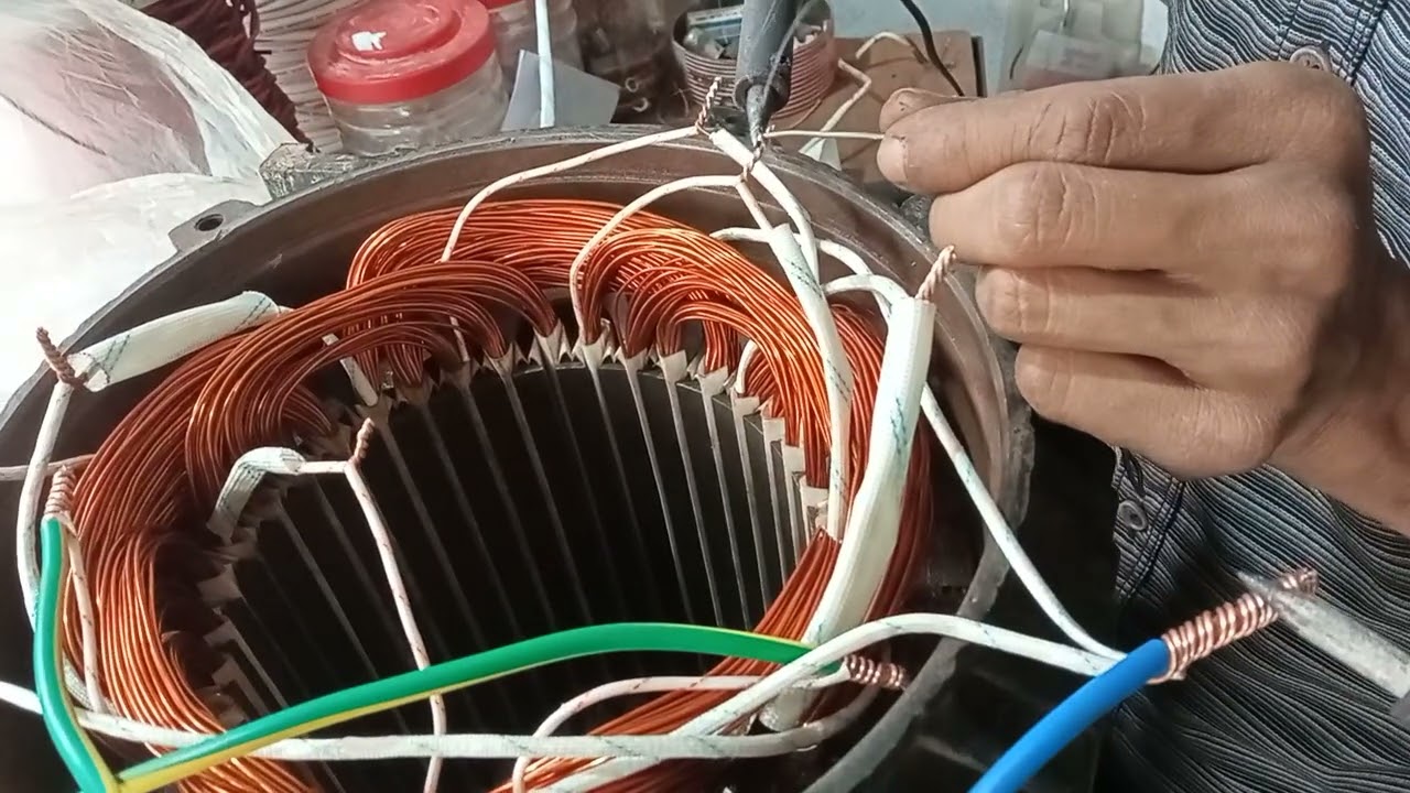 5hp single fase motor winding connection।।#viruls #foryou#220v#virulvideo#agriculture#iregations