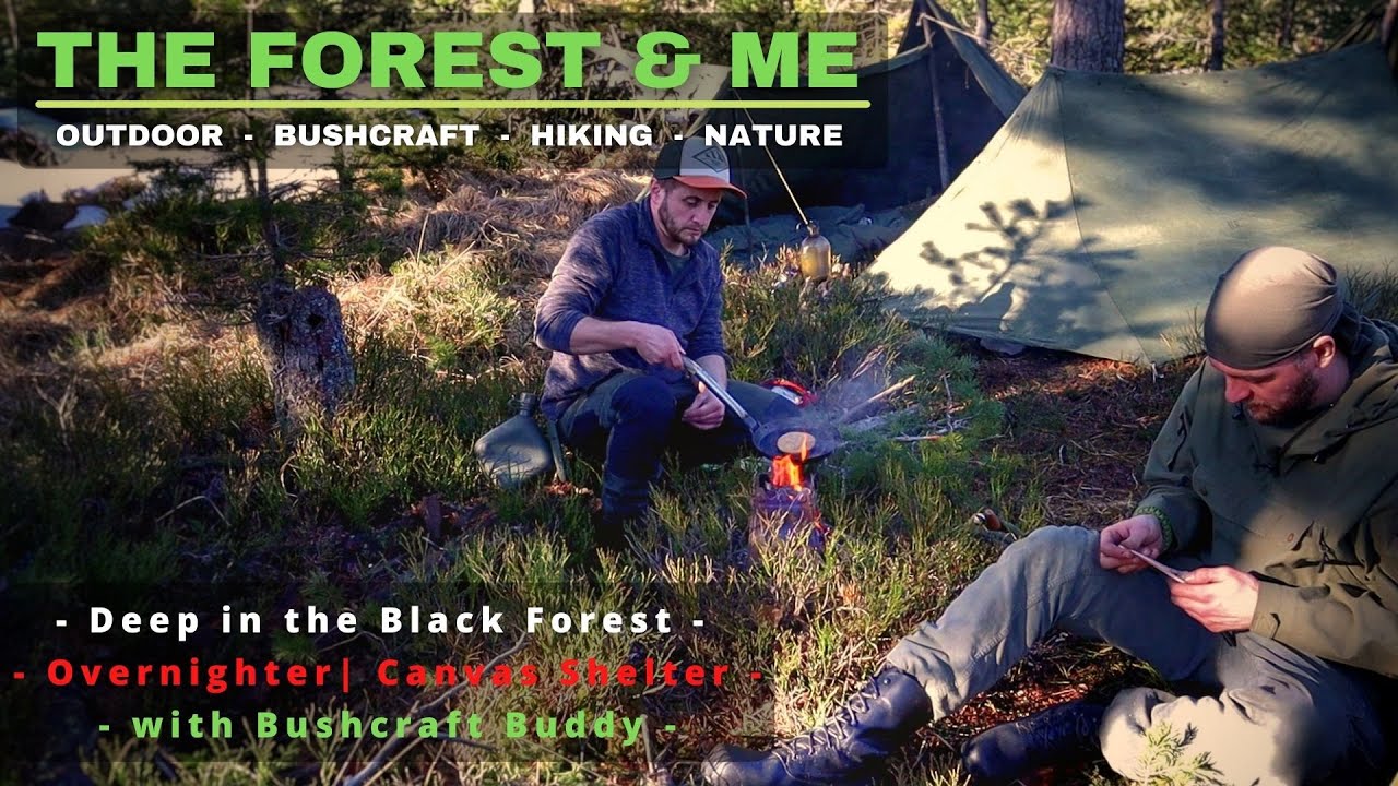 Overnighter with Bushcraft Buddy | Canvas Shelter | Deep in the mystical Forest | non speaking