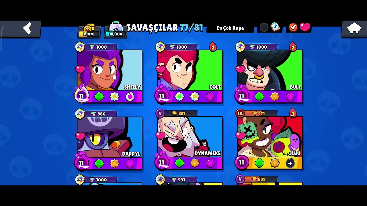 Brawl starsta kupa kasıyoruz 1. Bölüm