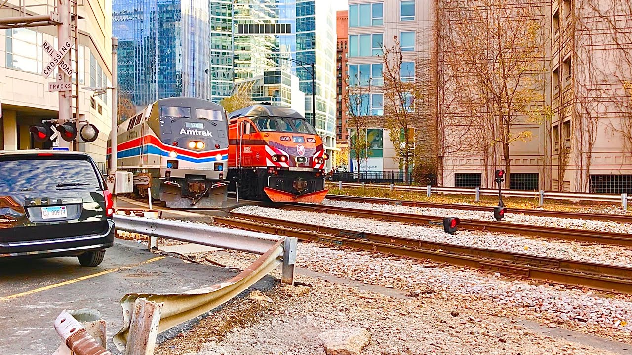 2021 Amtrak Polar Express around Chicago Union Station