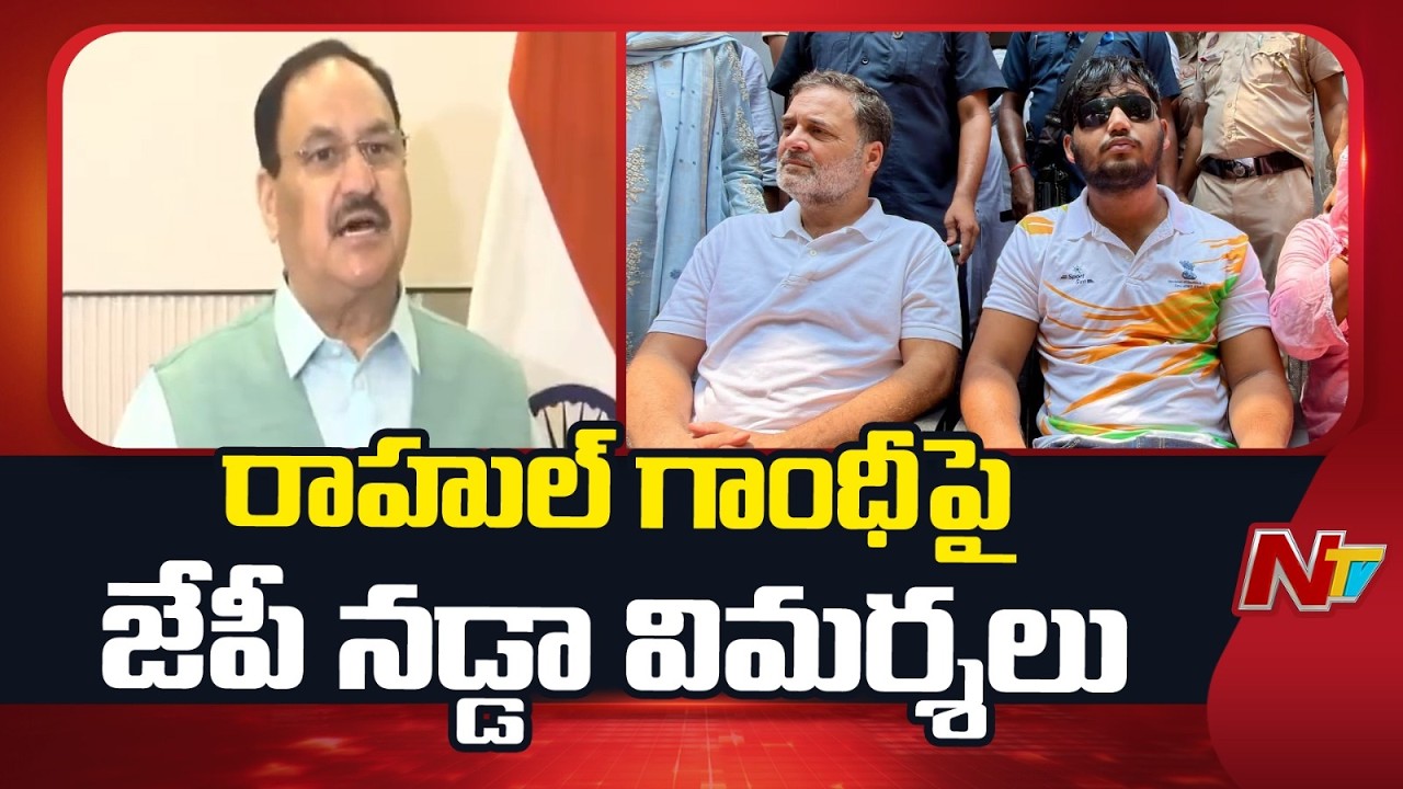 JP Nadda's criticism of Rahul Gandhi | JP Nadda Comments on Rahul Gandhi | NTV Telugu