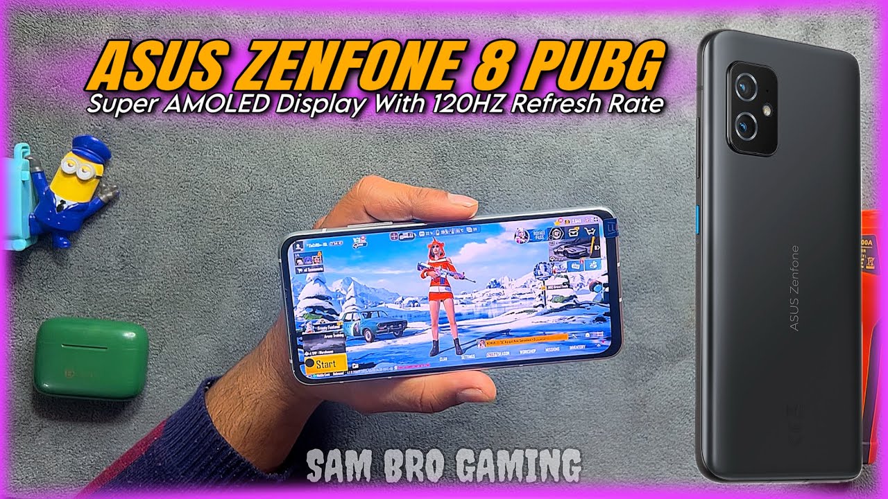 Asus Zenfone 8 PUBG Test With Super AMOLED Display 120Hz | Heat & Lag | Battery & Gyro | PUBGM
