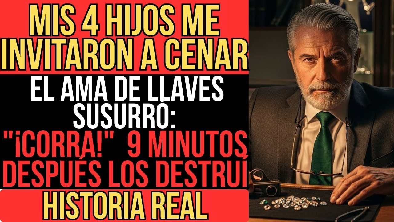 MIS 4 HIJOS ME INVITARON A CENAR DESPUÉS DE 3 AÑOS  EL AMA DE LLAVES SUSURRÓ  'NO ENTRE, CORRA'