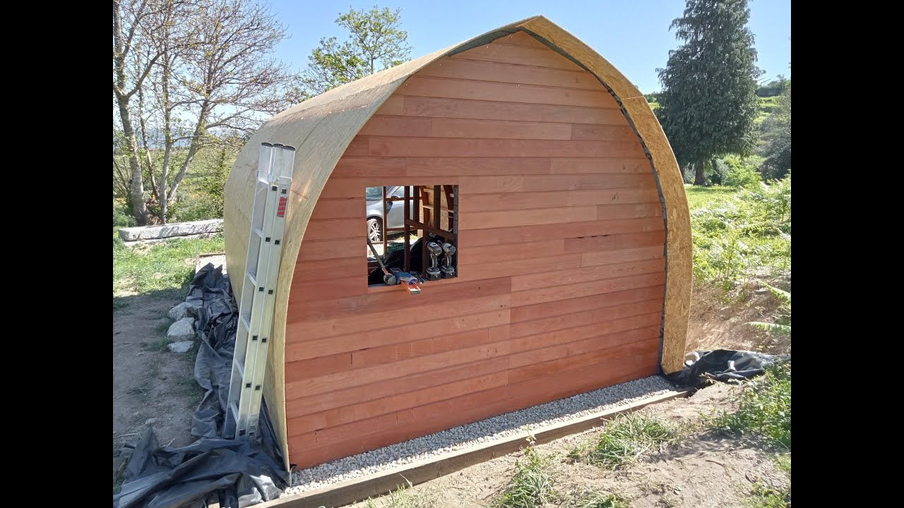Glamping Pod | Exterior wall cladding | Building my own glamping pod - Portugal