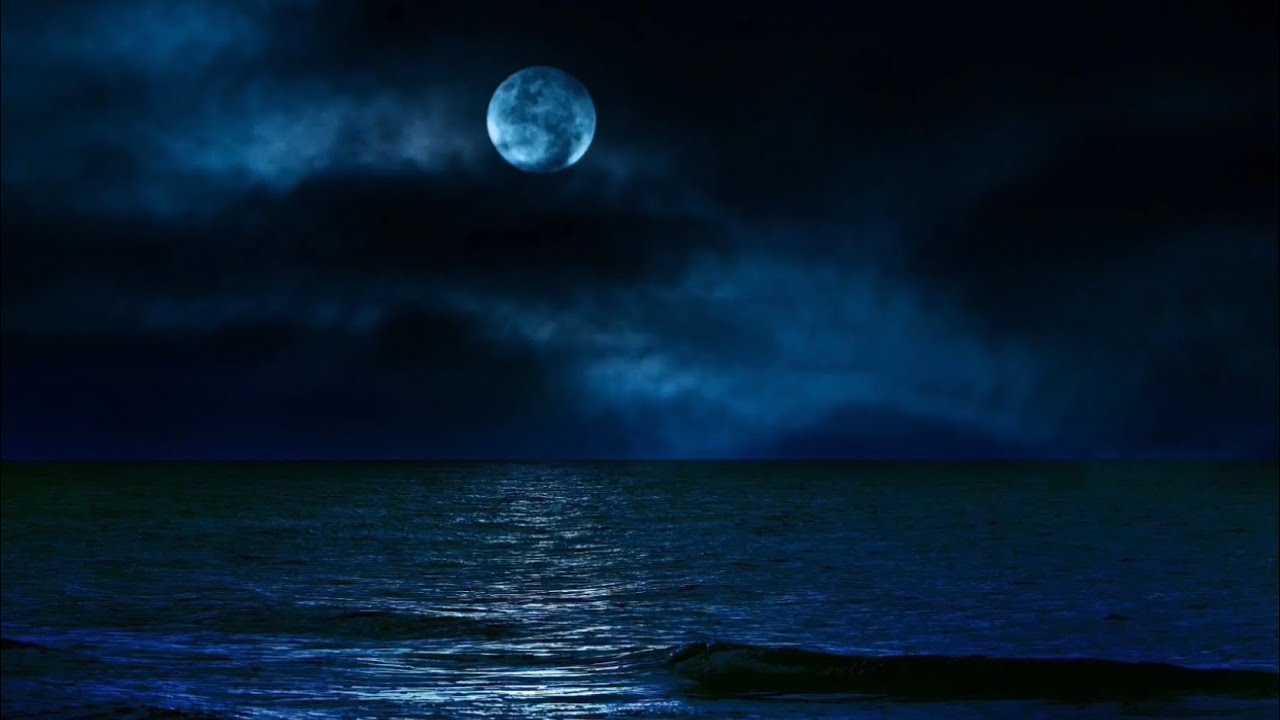 Ambient Music for Deep Sleep 🌙 Calm Night Ocean & Moonlight