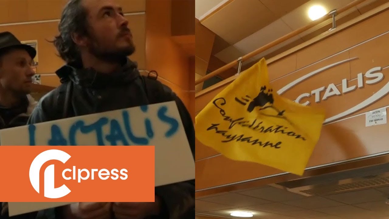 Occupation du siège Lactalis par agriculteurs de la Confédération Paysanne (21 février 2024, Laval)