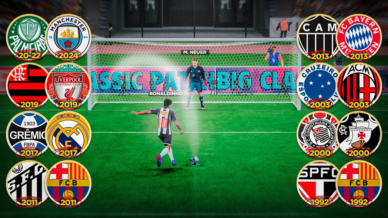 Criei o MAIOR MUNDIAL de PÊNALTIS com *TIMES HISTÓRICOS* ⚽
