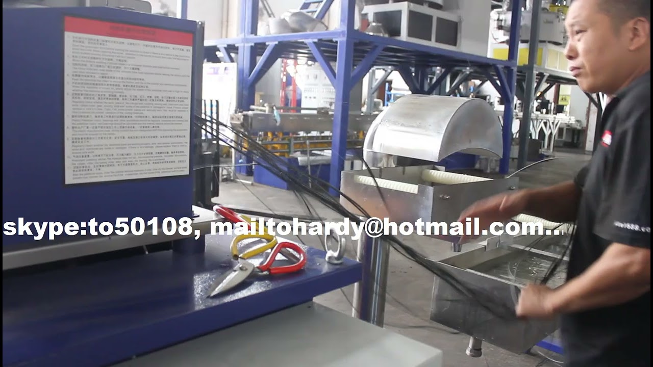 how to recycle plastic PP PE waste yarn, fabric, bag? Plastic recycling machine, plastic granulator