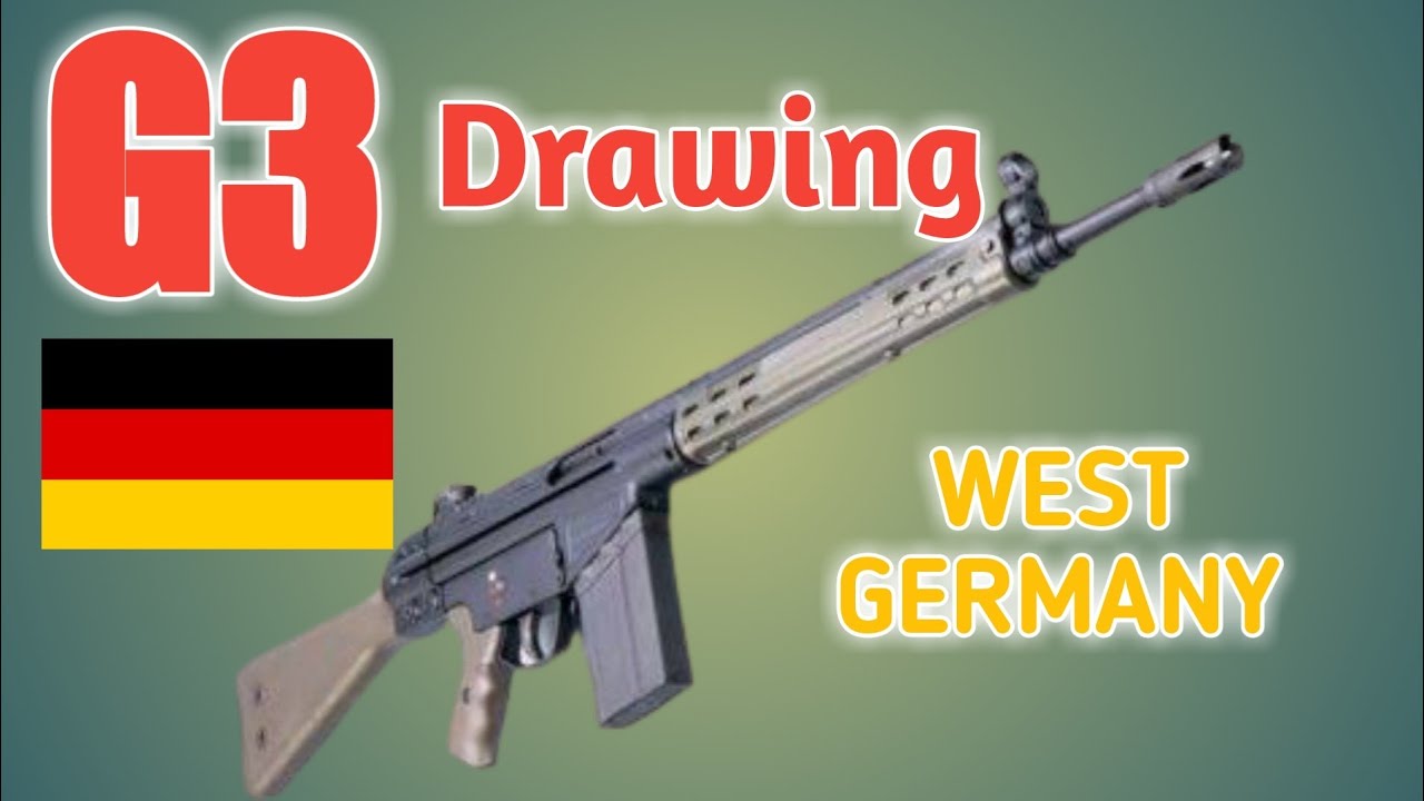 G3 Assault Rifle Drawing