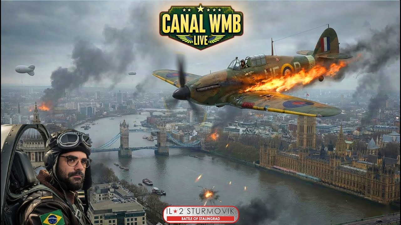 OS INGLESES ESTÃO TREMENDO! (De rir da minha pilotagem) -IL-2 BOS | LIVE