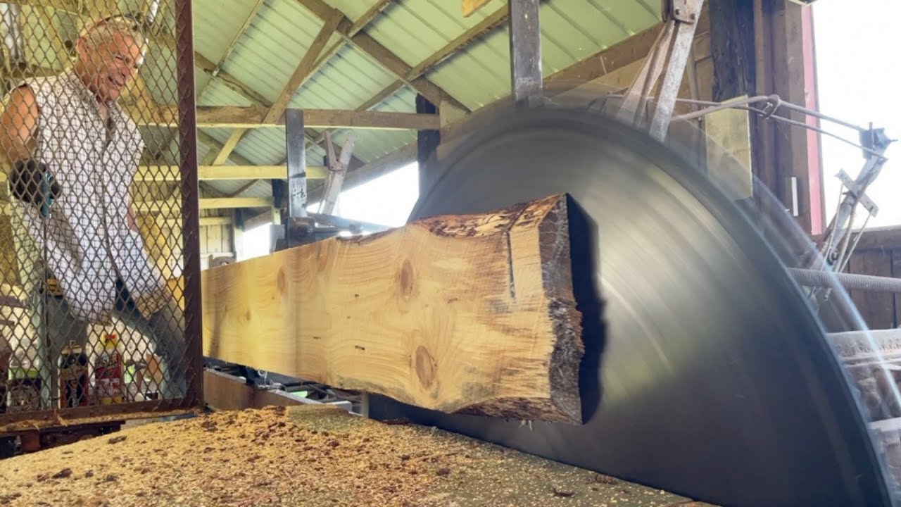 Antique Sawmill - Turning a Log into Lumber