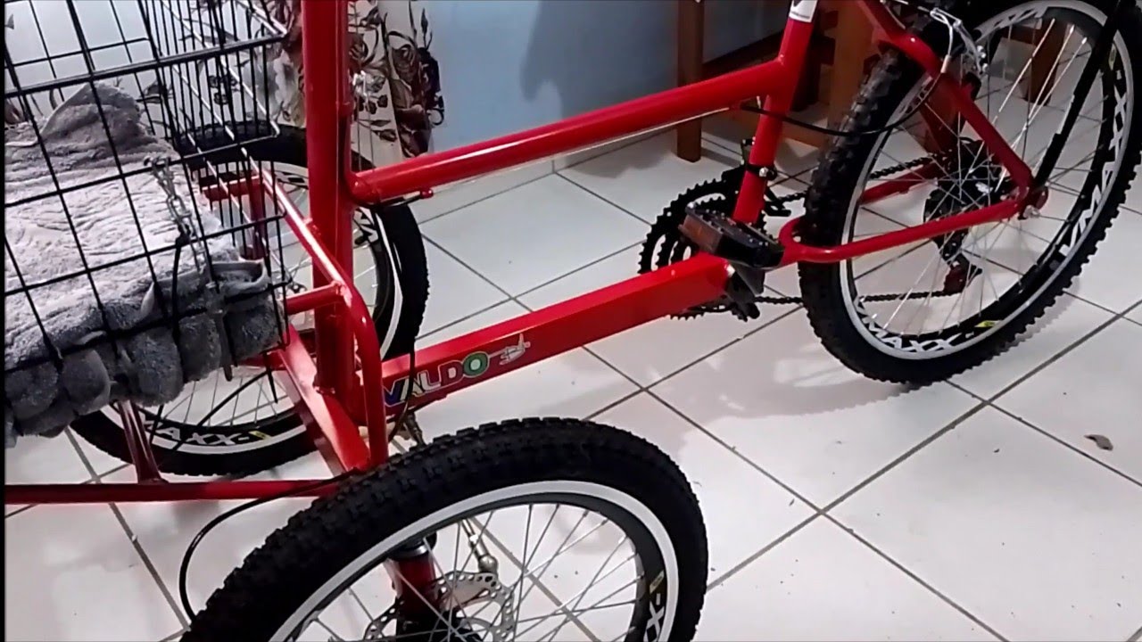 Triciclo invertido Valdo bike, primeiras modificações