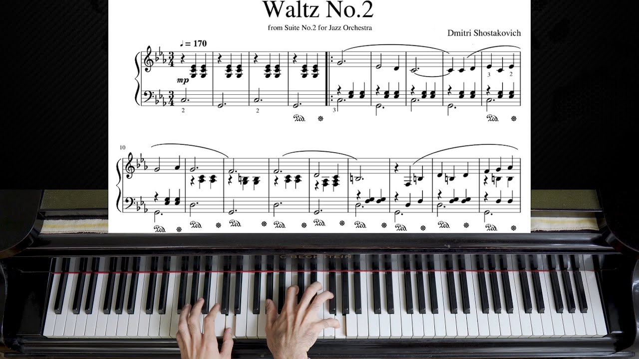 Dmitri Shostakovich - Waltz No. 2 (from Suite for Variety Orchestra) | Piano with Sheet