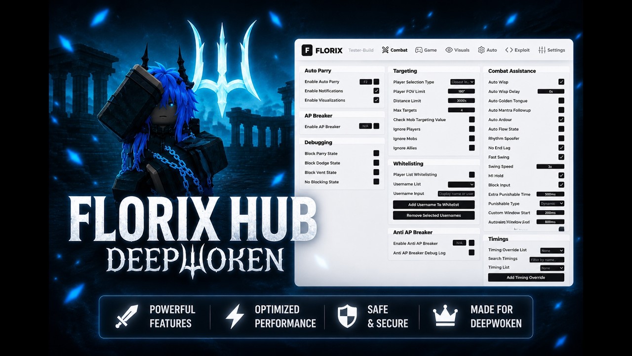 New Best Script Florix Hub | Deepwoken