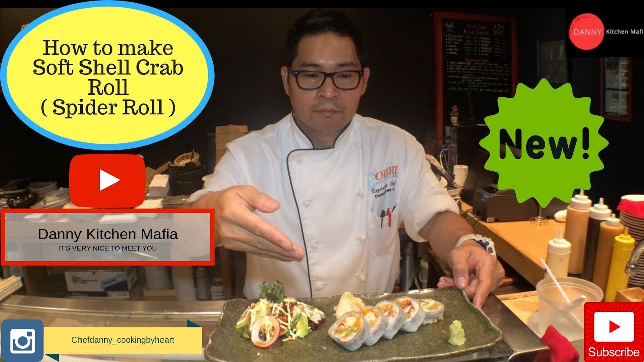 Soft Shell Crab Roll ( Spider Roll ) | How to make sushi | DIY