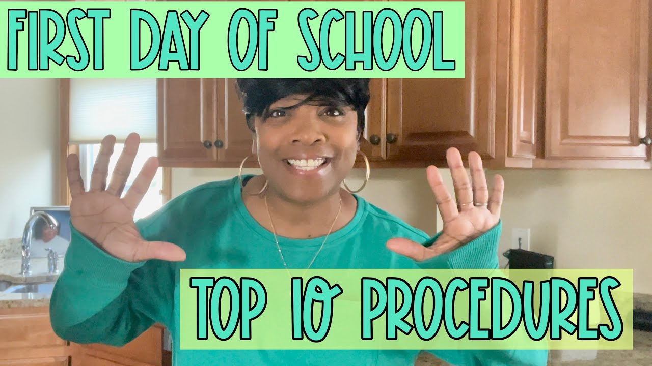Classroom Management Top 10 Procedures | First Day Of School
