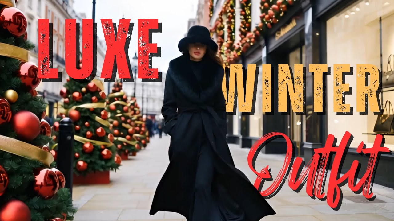 Elegant Winter Coat Stroll Luxe Christmas Fashion for Glam Women 🎄✨
