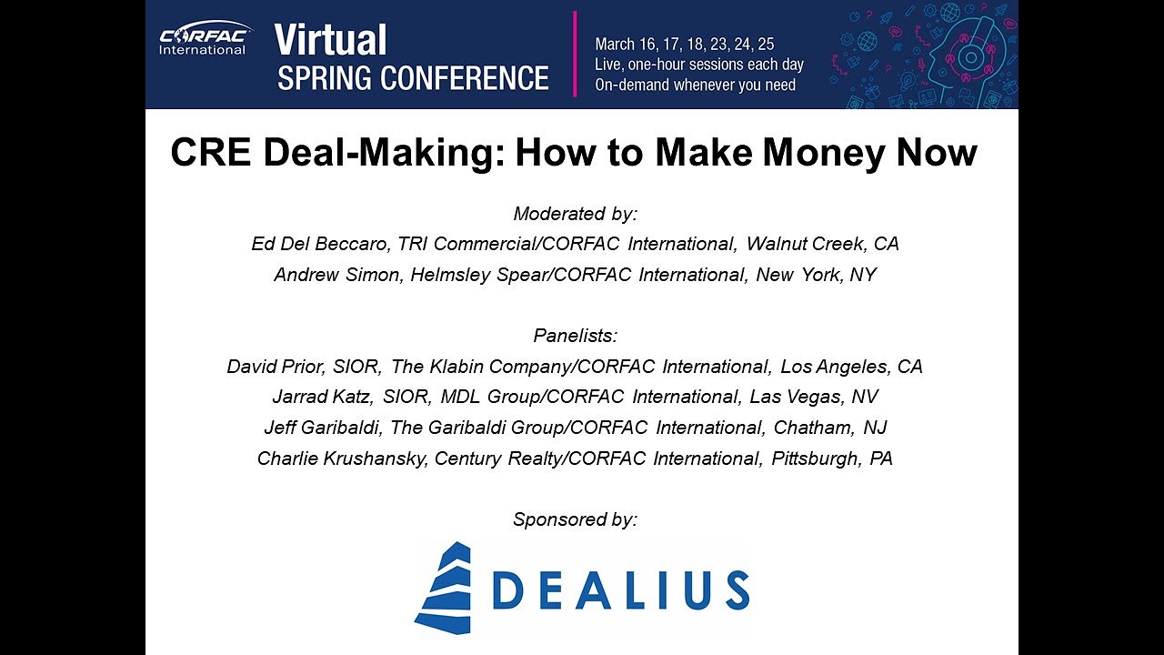 CORFAC 2021 Virtual Spring Conference: Deal Making Session