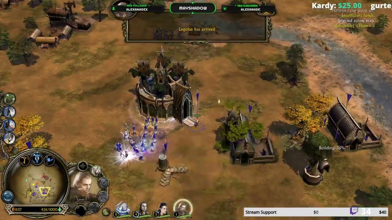3v3 Team game Big Mirkwood Army SilverArrows  |   BFME2 Rotwk 2.02 v9.6.2