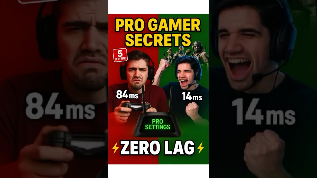 5 SECRET Router Settings Pro Gamers Use (ZERO LAG) #shorts