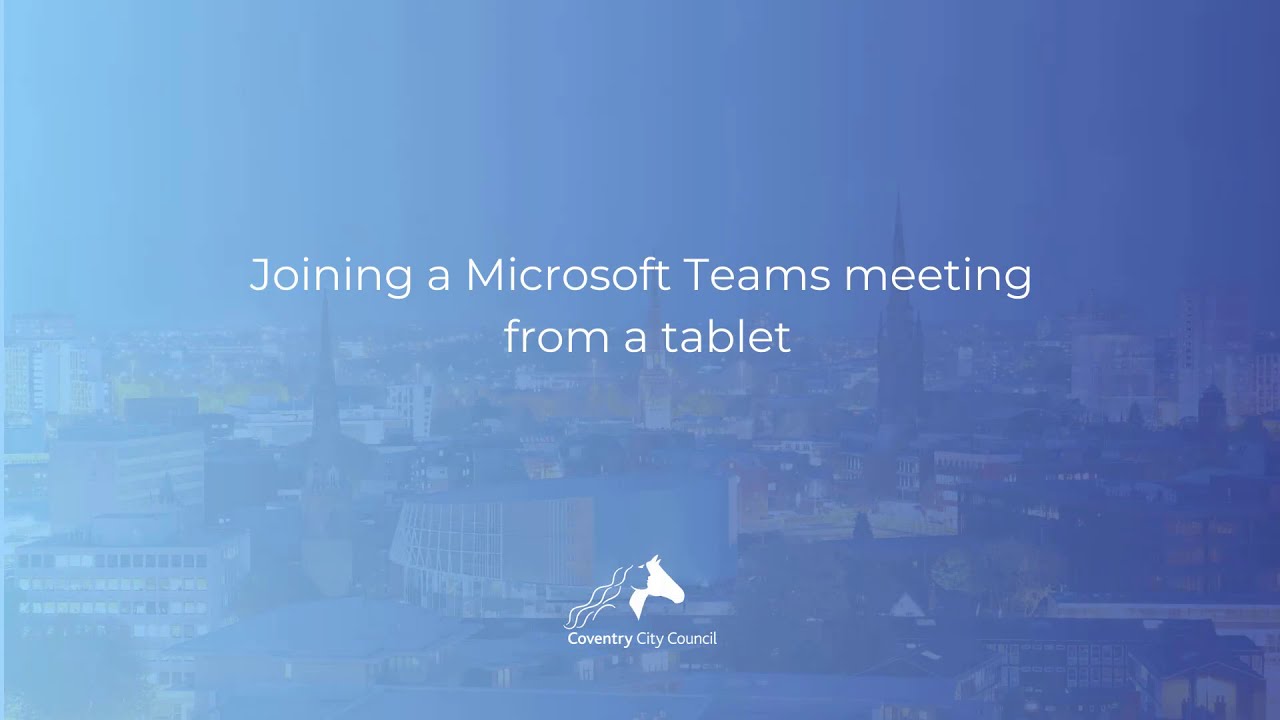 Joining a Microsoft Teams meeting with a tablet