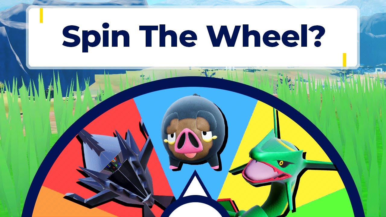 Выберите своего стартового покемона, НО СНАЧАЛА ВРАЩАЙТЕ КОЛЕСО!