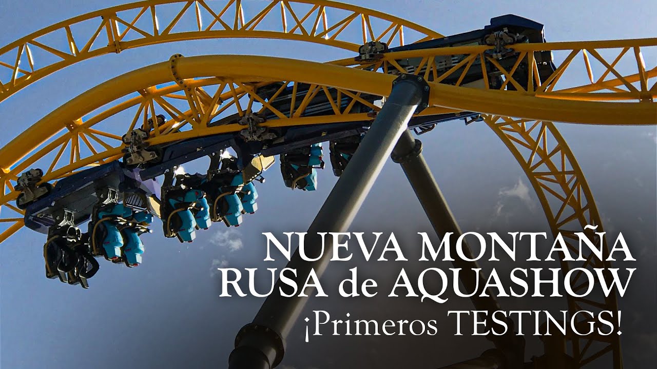 PRIMEROS TESTINGS de la NUEVA MONTAÑA RUSA de AQUASHOW | Nueva atracción en Portugal