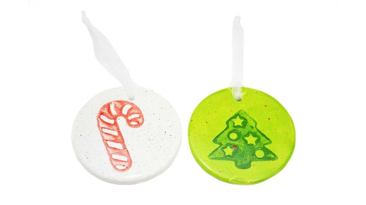 How to Paint Pottery:  Ornaments with Stamps