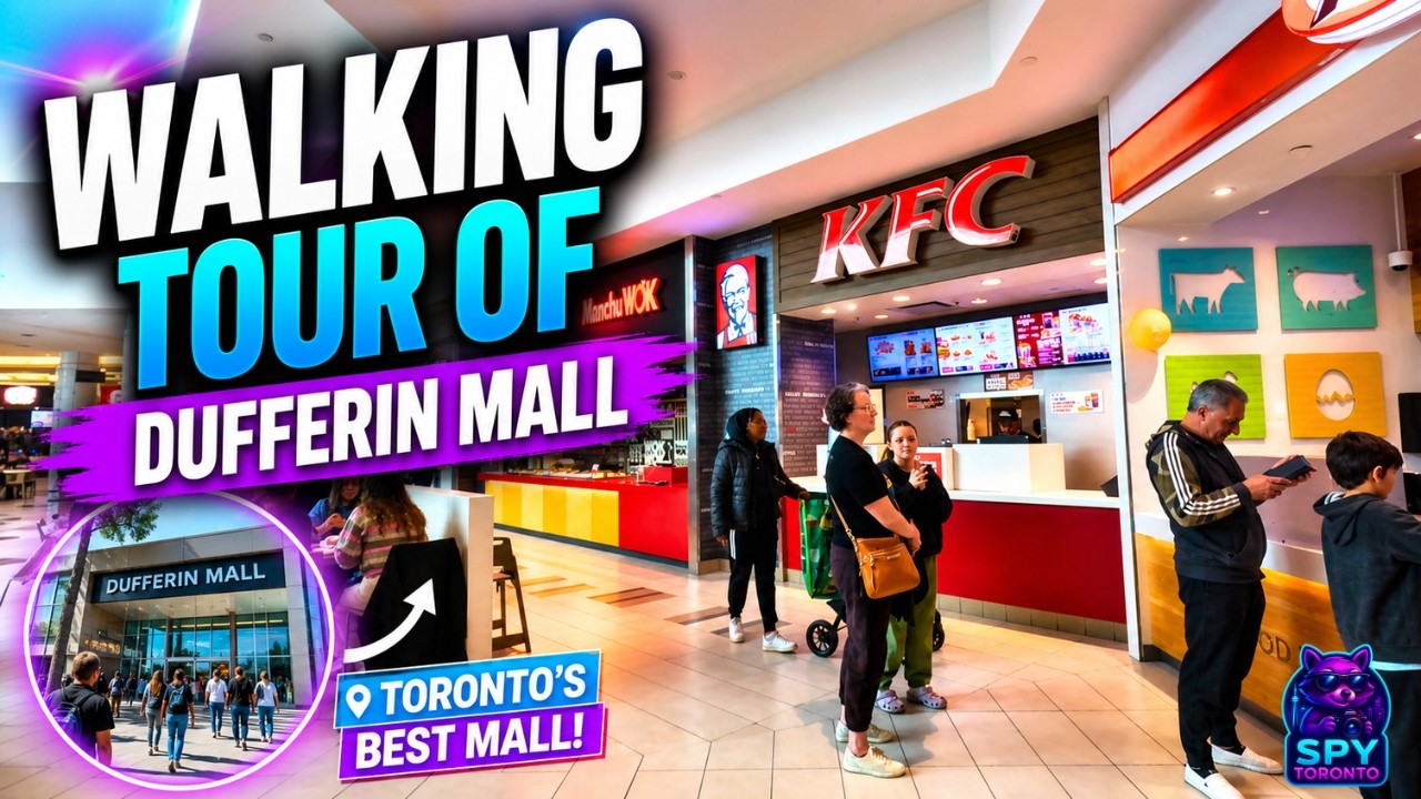 Walking Tour of Dufferin Mall Toronto – Shopping and City Life in 4K