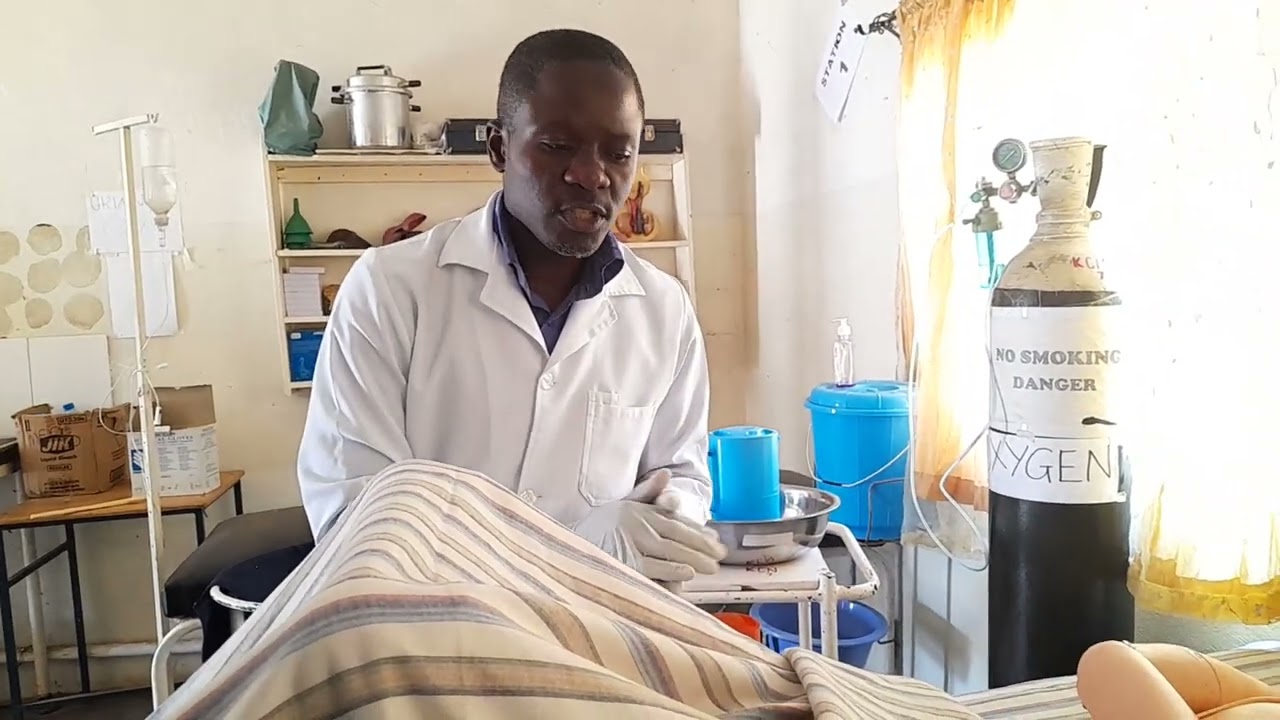 Giving of bed pan