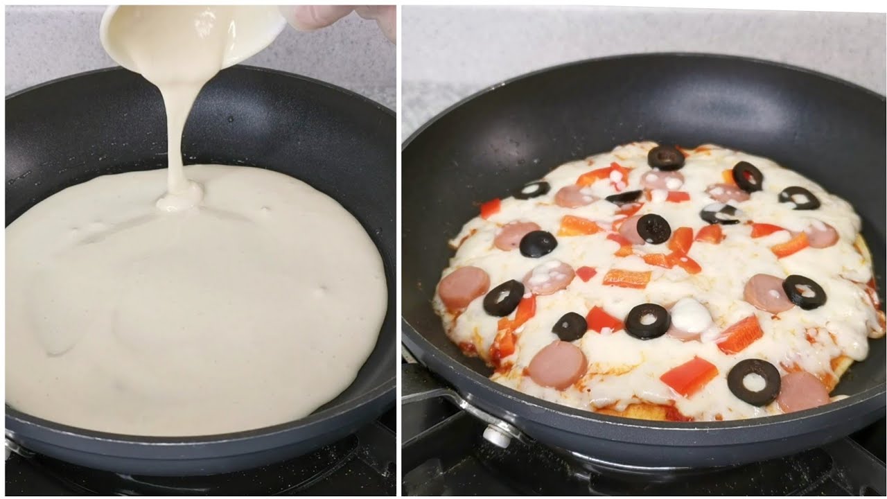 Pizza pancake recipe in 10 minutes / Pancake pizza recipe  / Pan pizza with liquid dough