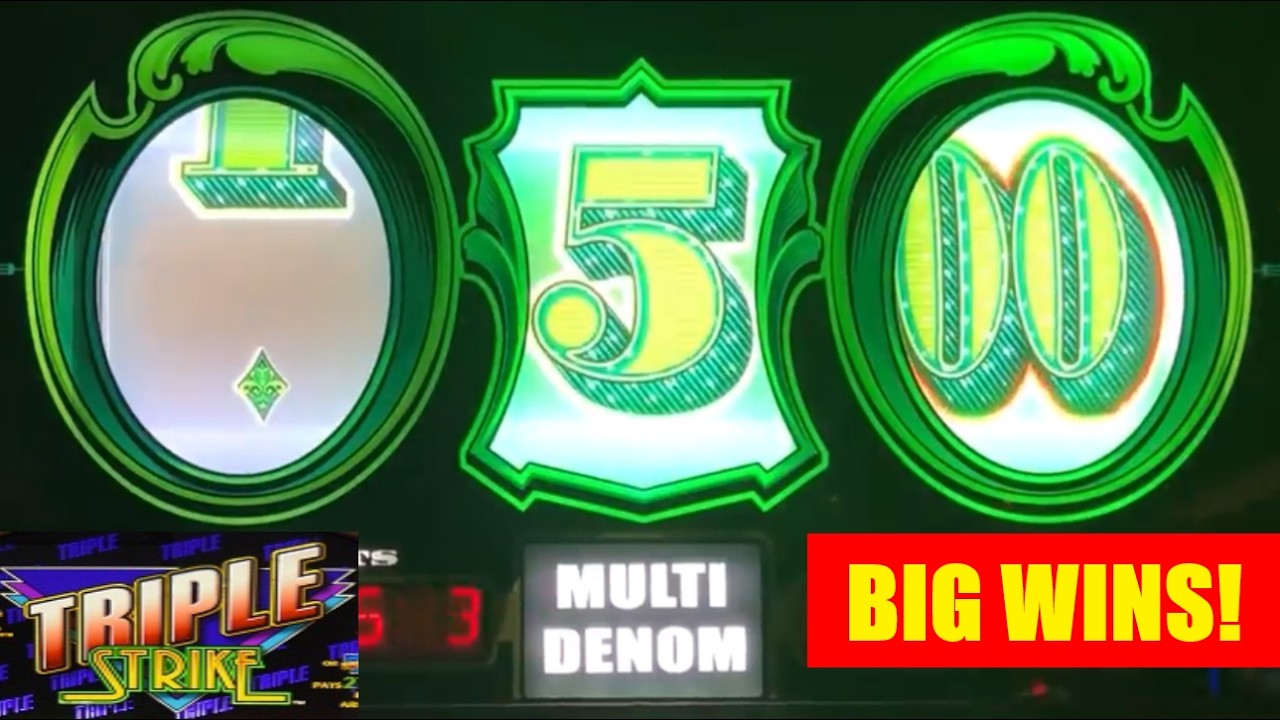 YES!!! Cash Machine pays up big! Triple Strike slots!