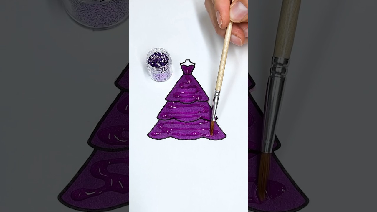 Purple Princess ✨💜✨Glitter Dress 🎨 #glitter #glitterdress #colorfulcreativekids #purple #color
