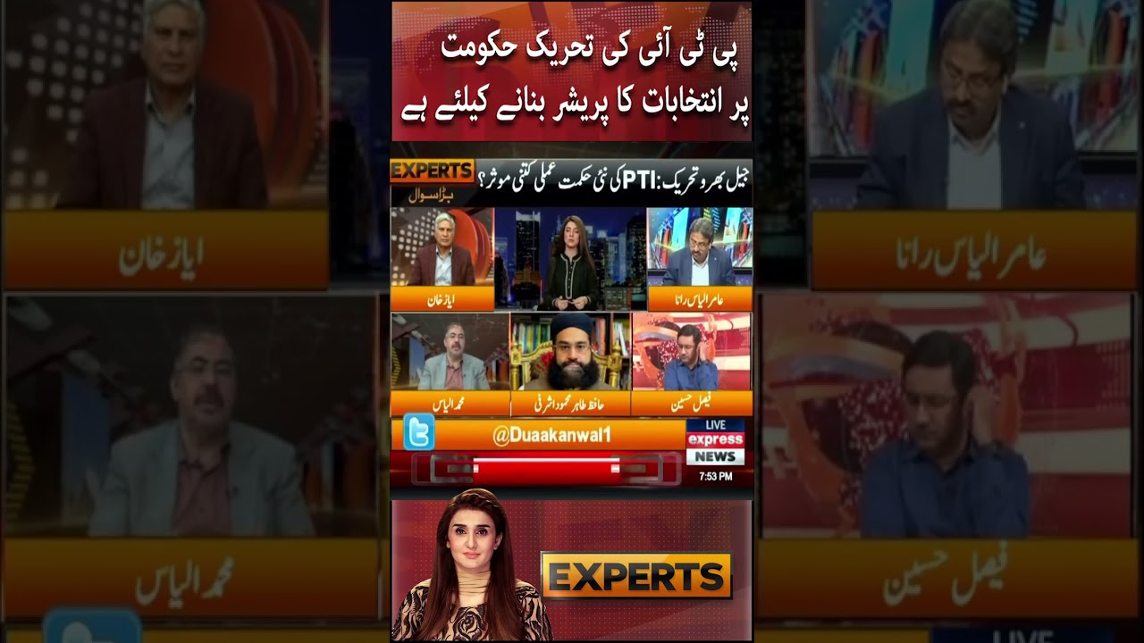 The movement of PTI is to put pressure on the government for elections #shorts