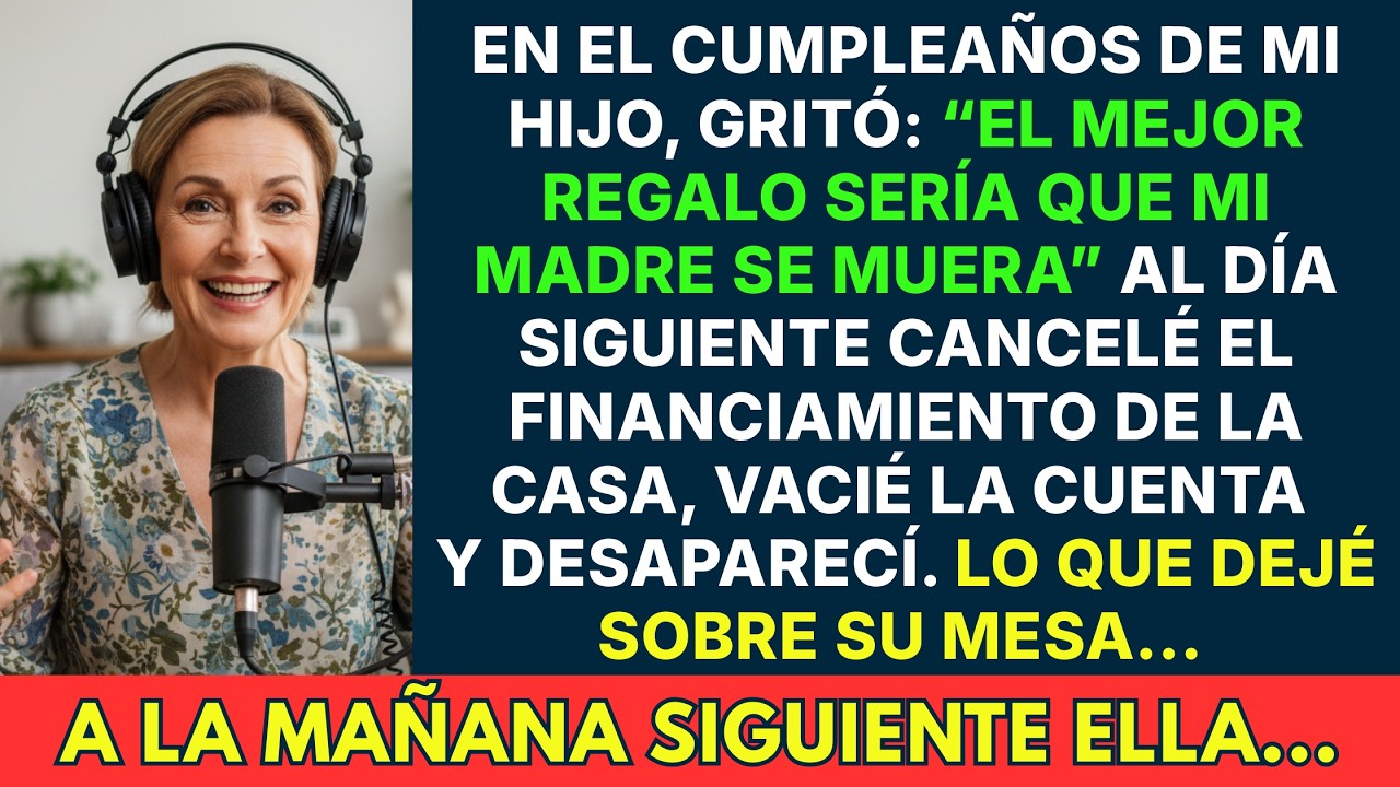 En el cumpleaños de mi hijo, gritó: “El mejor regalo es que mueras, mamá” — y desaparecí