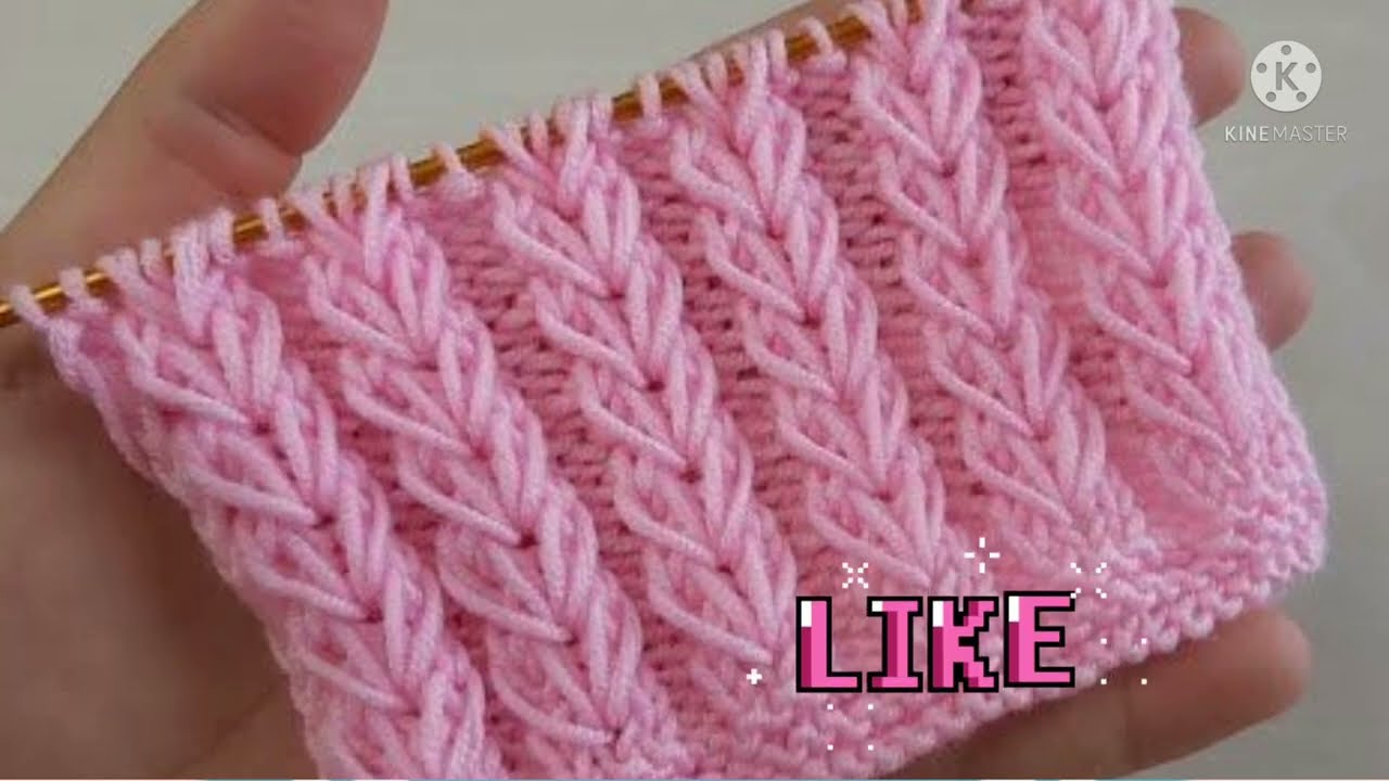 How to Knit ❤️ Heart Rib Knitting stitch pattern.
