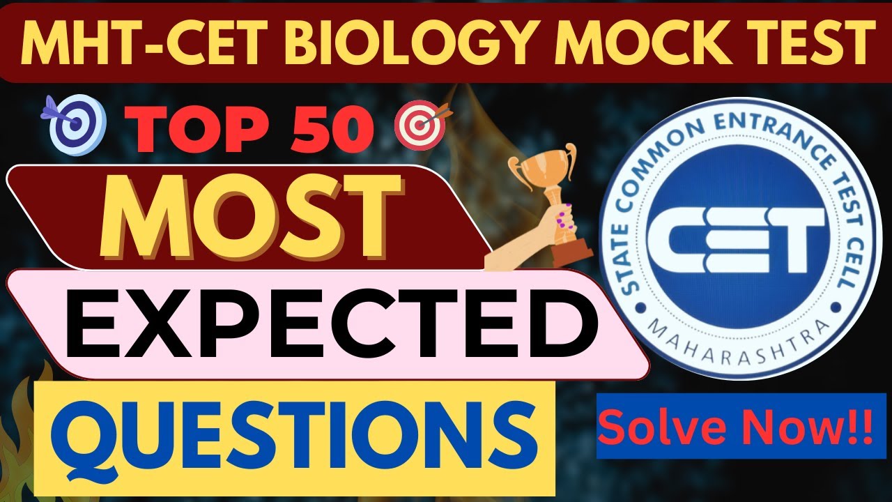 📚Most Expected Biology Questions for MHT-CET 2026 | Mock Test For MHT-CET Biology #mhtcetbiology