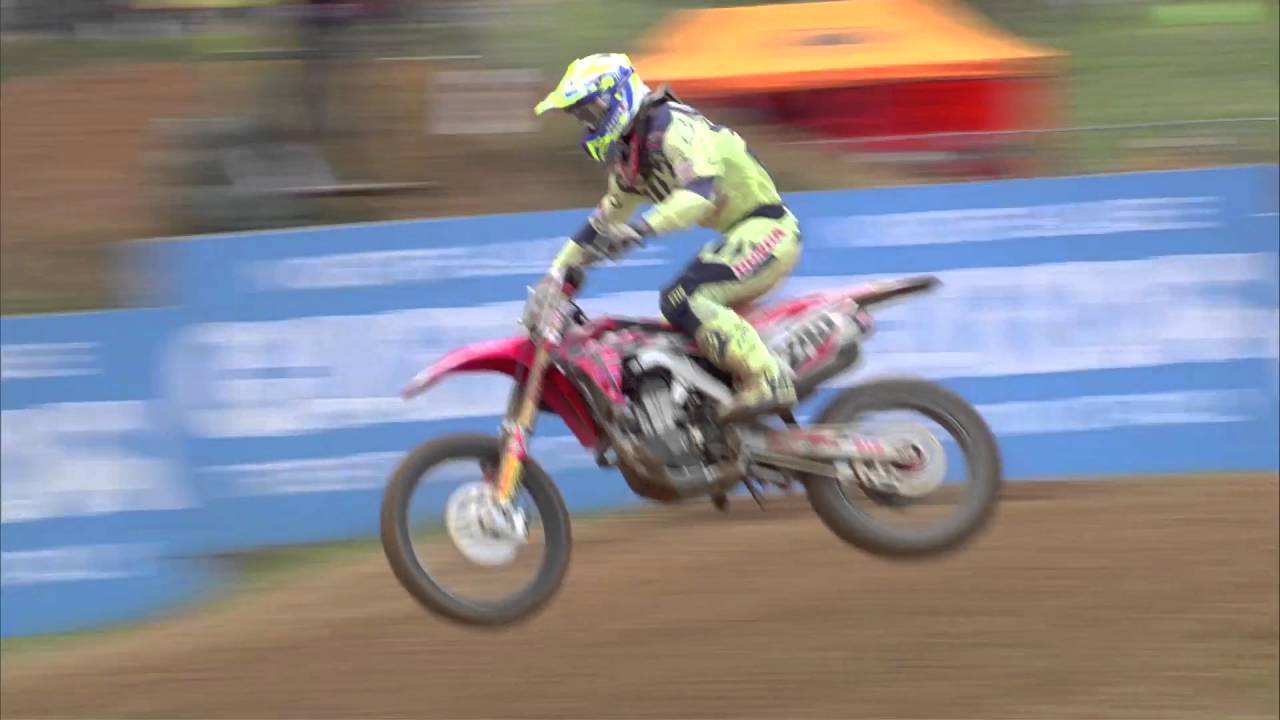 Honda Gariboldi's Tim Gajser on Fire MXGP of Latvia 2016