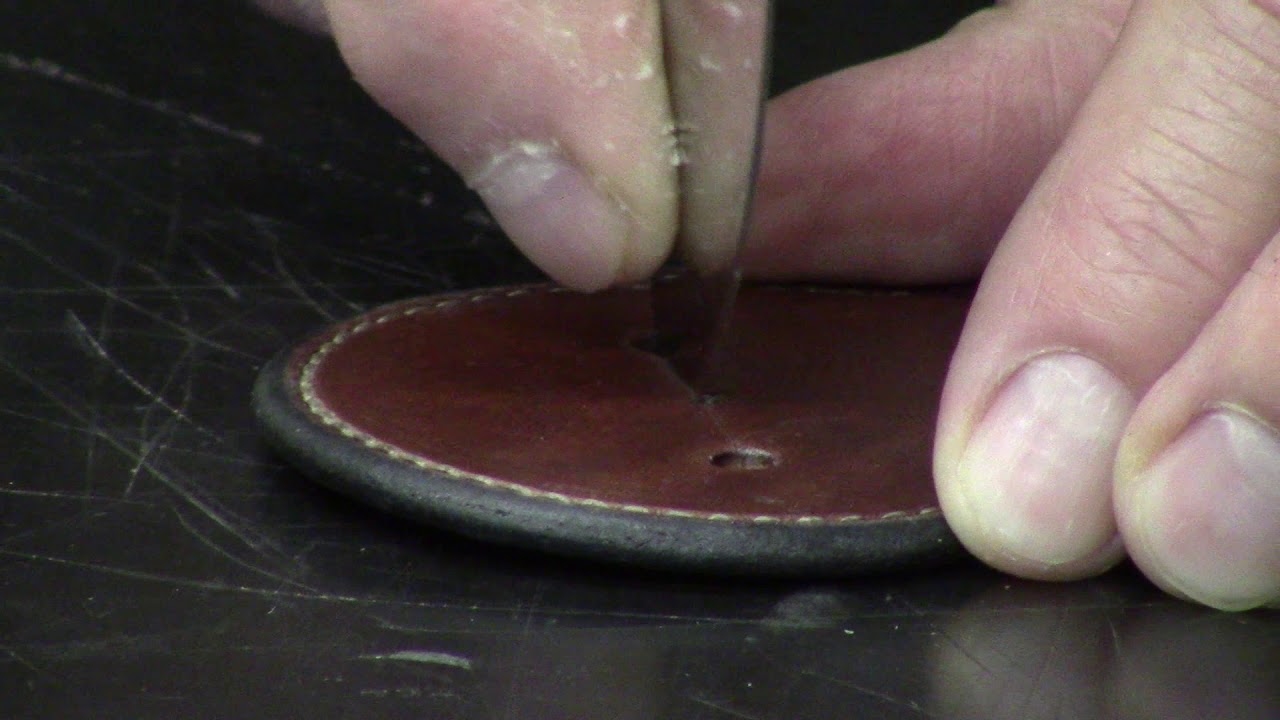 Leathercraft- How To Attach a Loopback Concho To a Spur Leather